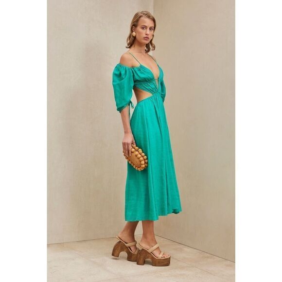 Cult Gaia Charlize Dress in Erba Nubby Faille M - Picture 11 of 14